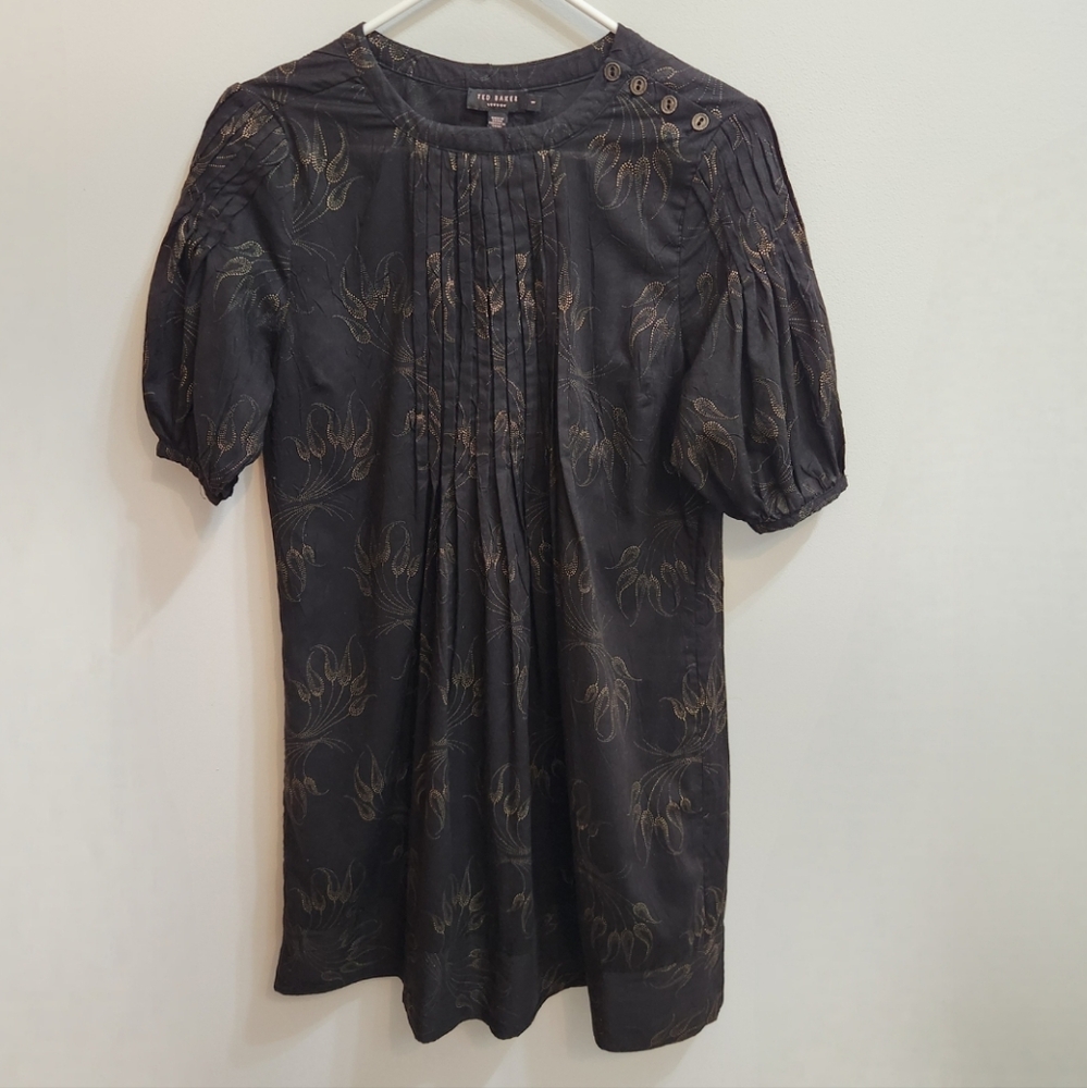 Ted Baker London Babydoll Puff Sleeves Dress Size 1 (Small)